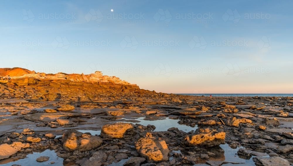 Rocky Coastal Lanscape of Gantheaume Point - Australian Stock Image