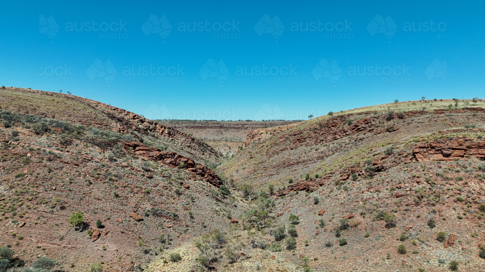 Rocky hills in the outback - Australian Stock Image