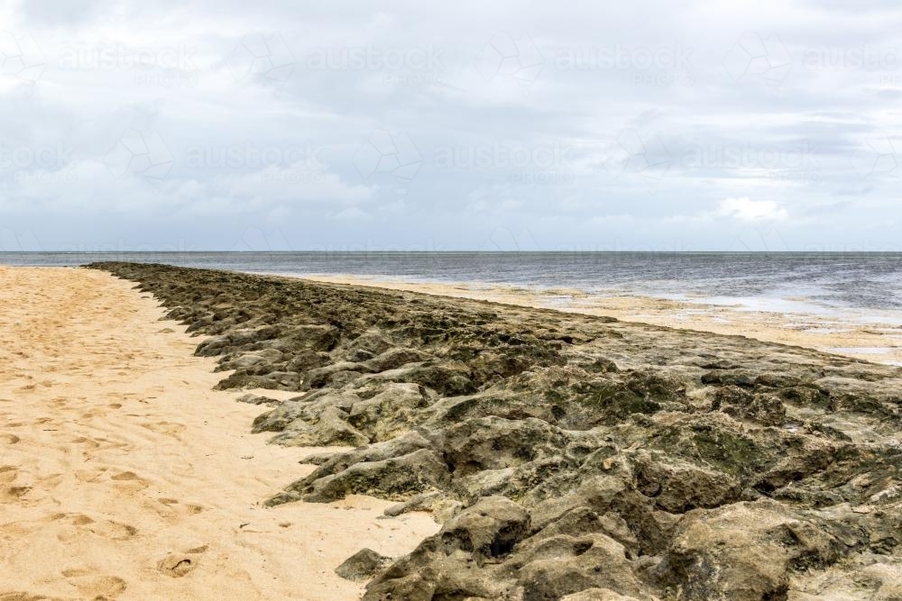 Rocky stretch of beach - Australian Stock Image