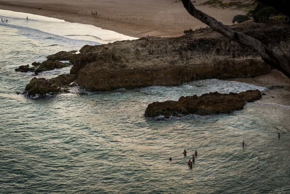 Rocky swimming spot - Australian Stock Image