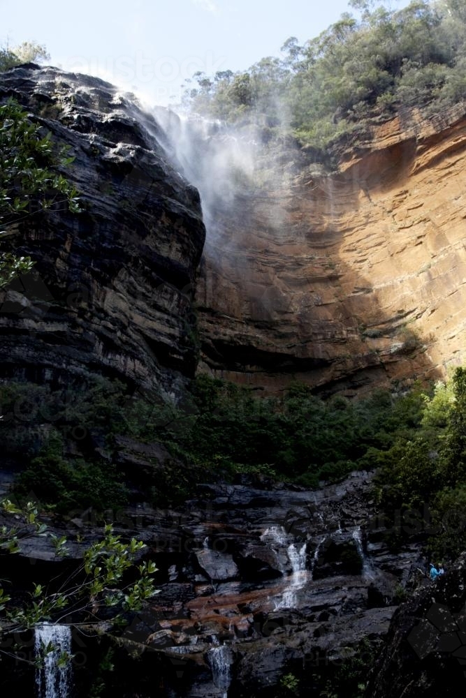 Rocky Waterfall Landscape - Australian Stock Image