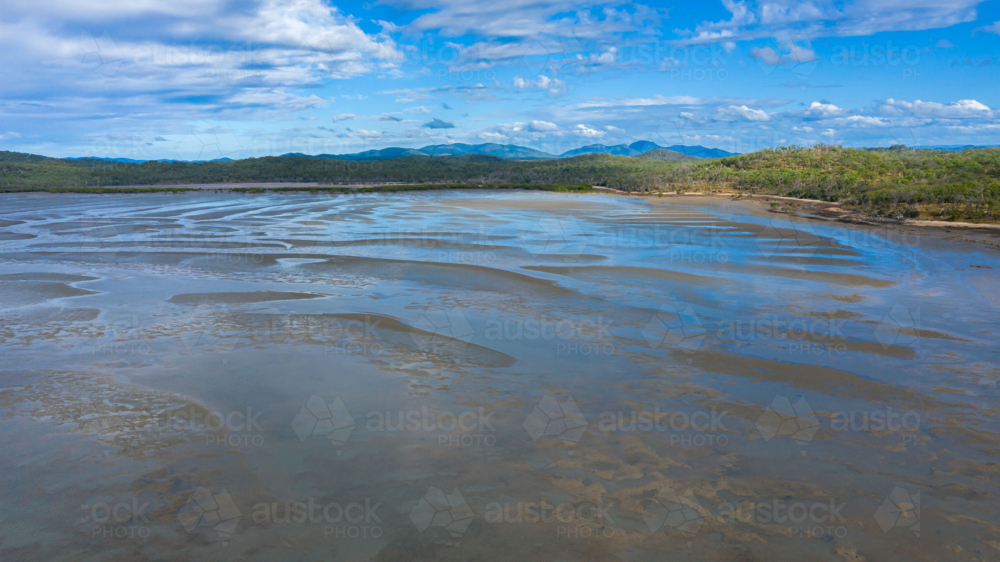 Rodds Bay at low tide near Turkey Beach - Australian Stock Image
