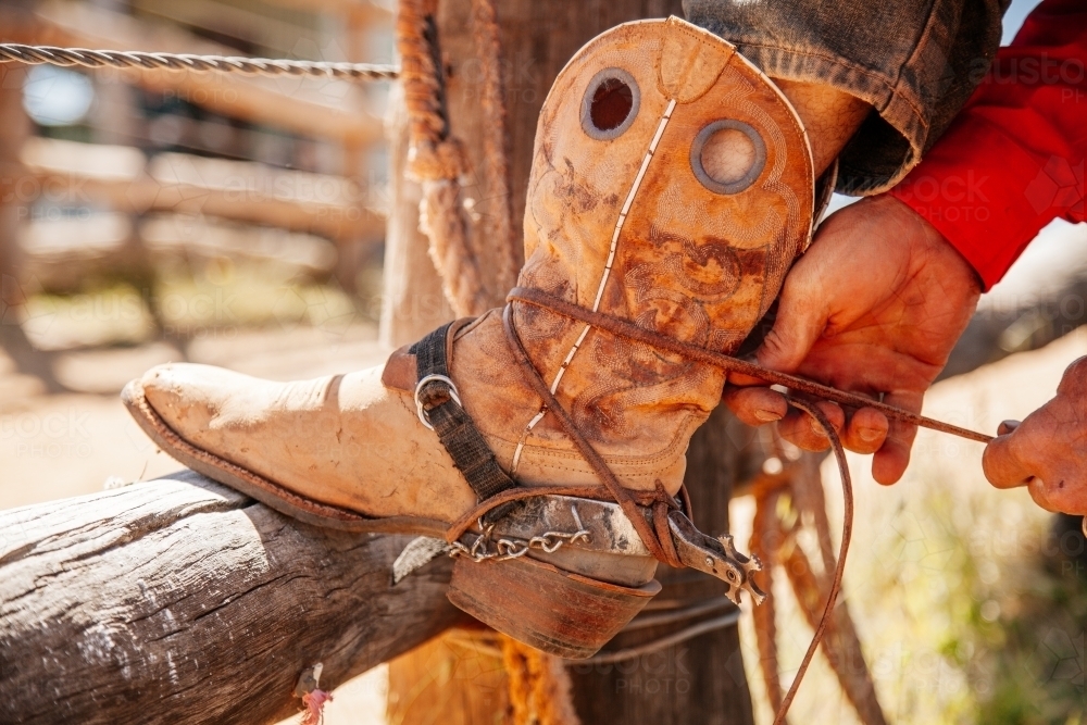 Rodeo Boots - Australian Stock Image