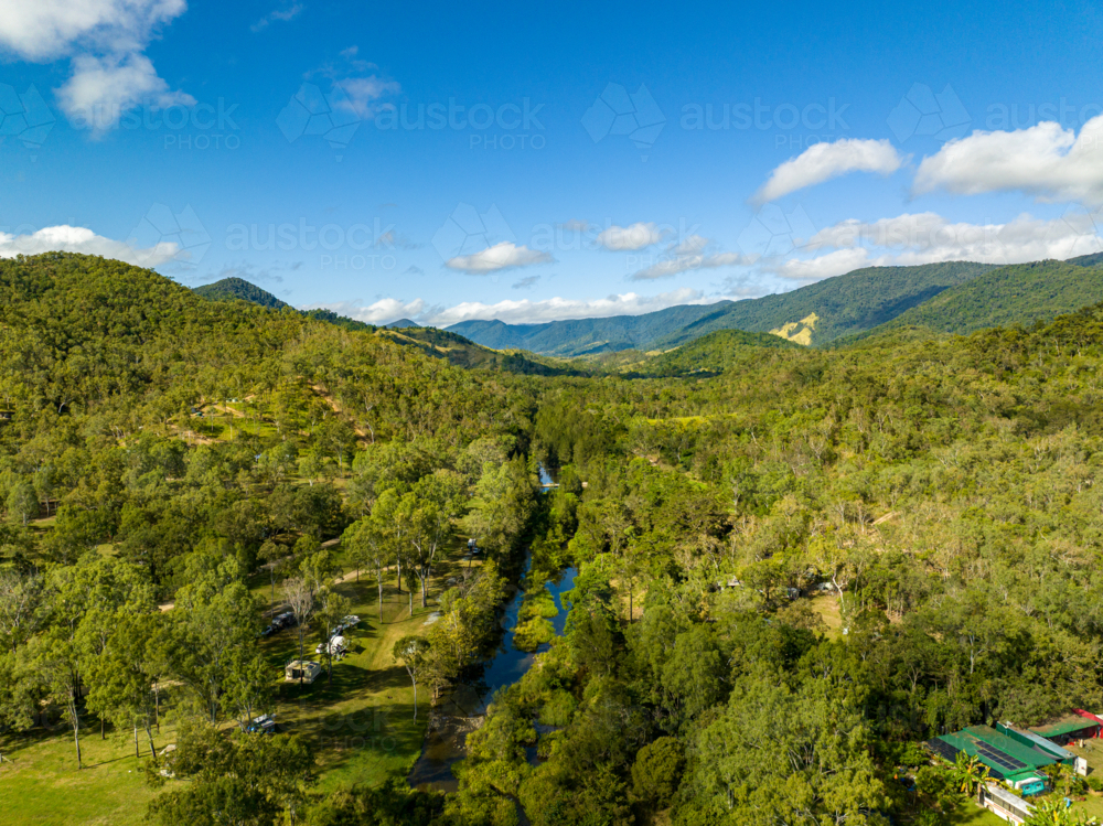 Rolling hills of Mushroom Valley - Australian Stock Image
