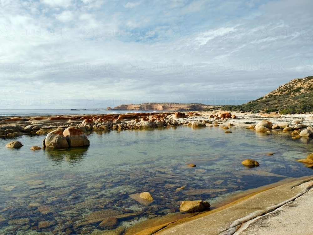 Rook Pool at remote beach - Australian Stock Image