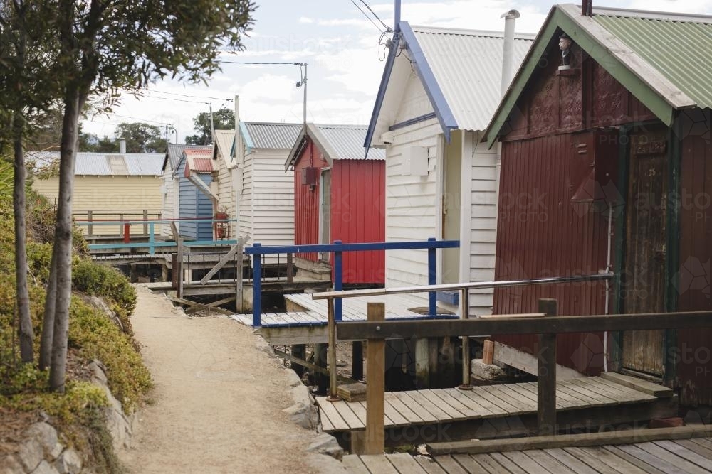 Row of beach houses - Australian Stock Image