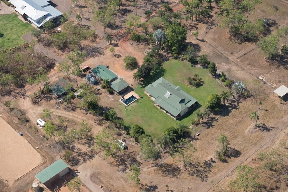 Darwin Rural Area Image of Rural Darwin property from a helicopter - Austockphoto