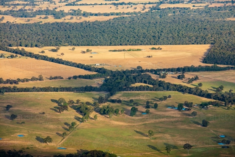 Rural western Victoria view from the elevation of Boroka Lookout - Australian Stock Image