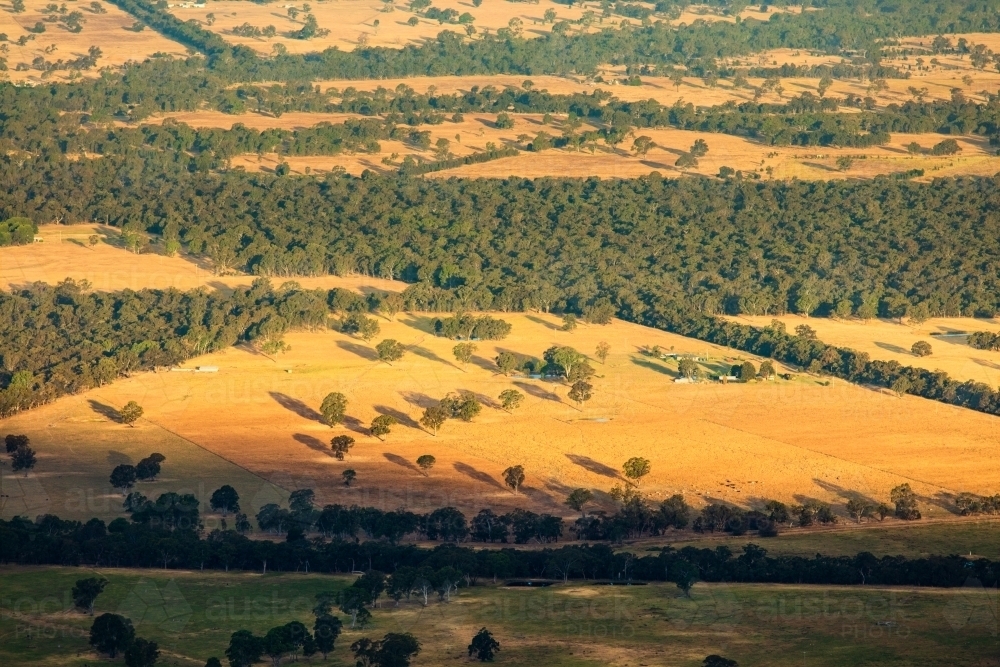 Rural western Victoria view from the elevation of Boroka Lookout - Australian Stock Image