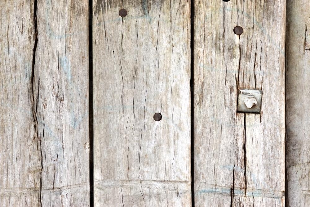 Rustic grey wooden planks - Australian Stock Image