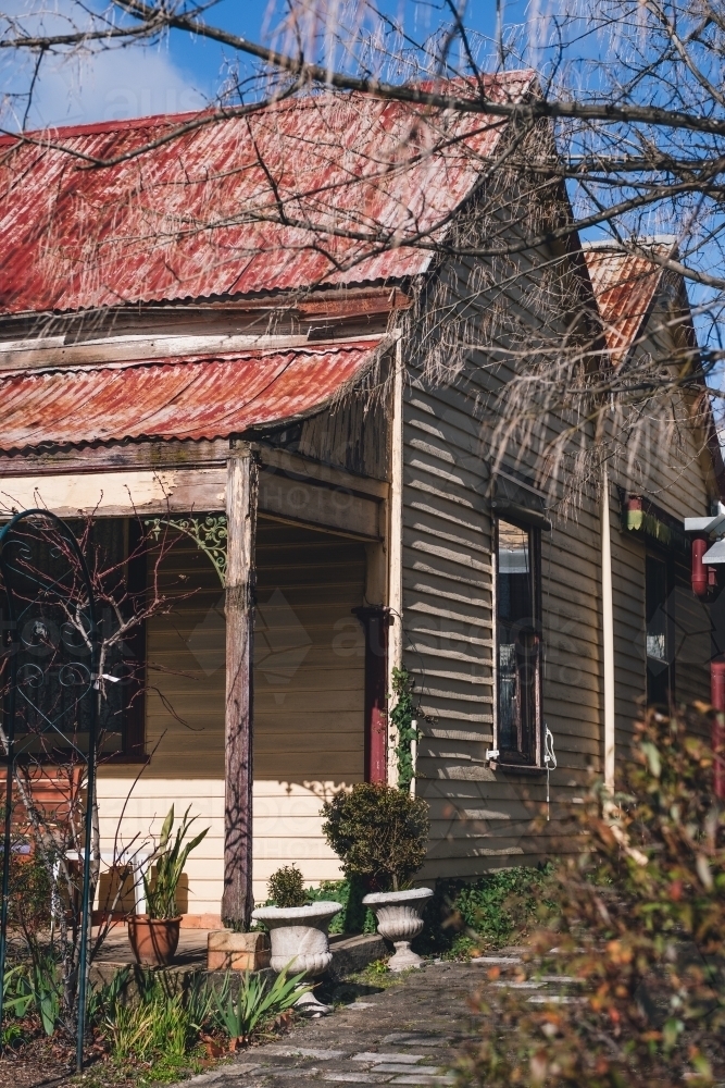 Image of Rustic old miners cottage Austockphoto