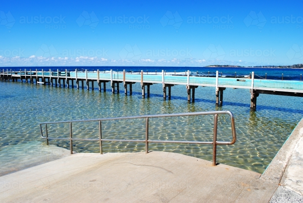 Salt water pool at North Narrabeen Beach - Australian Stock Image