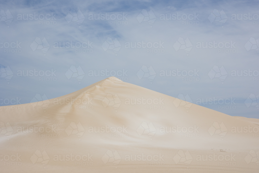 Sand Dune landscape on South Australia West Coast Under Blue Sky - Australian Stock Image