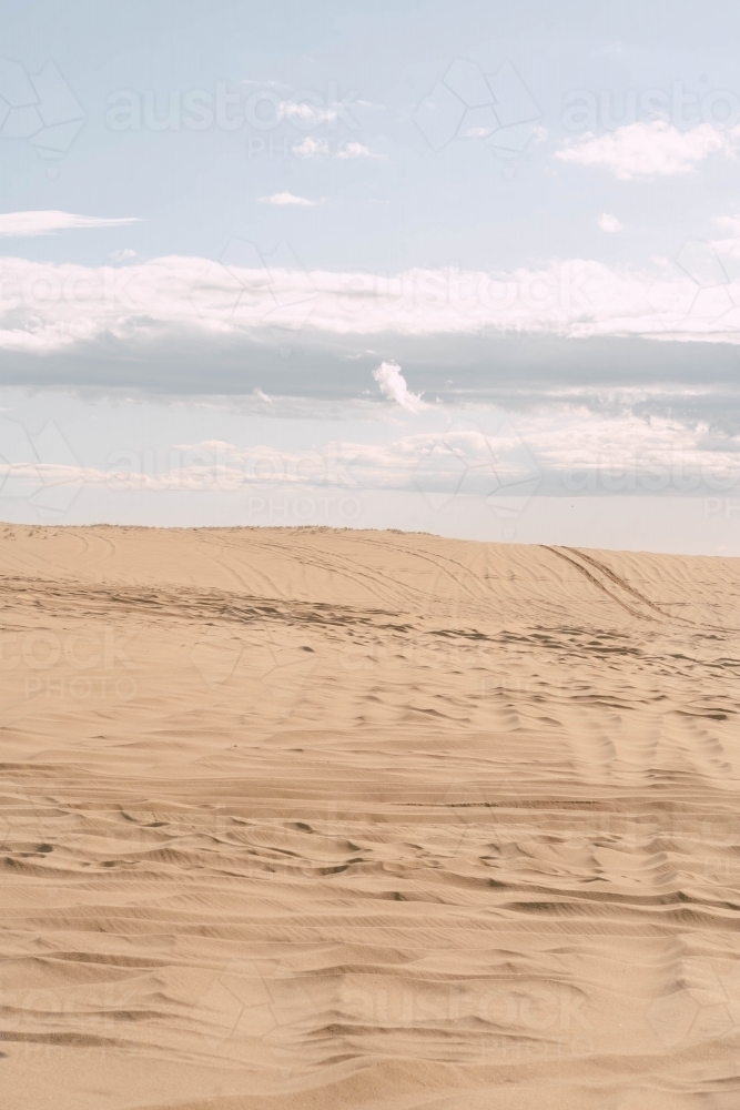 Sand dune tracks - Australian Stock Image