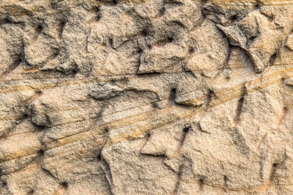 Sandstone wall texture of Country Church Jerry's Plains - Australian Stock Image