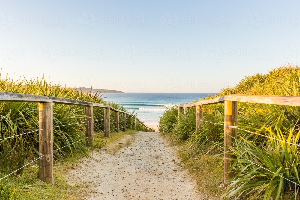 Sandy path leading down to the beach - Australian Stock Image