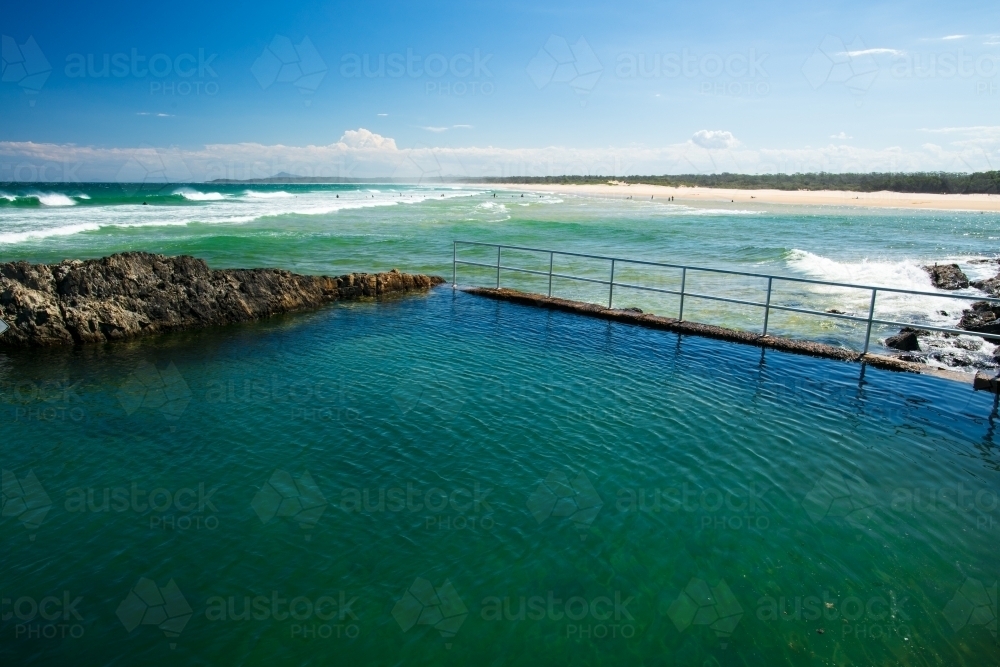 Sawtell Memorial Rock Pool - Australian Stock Image