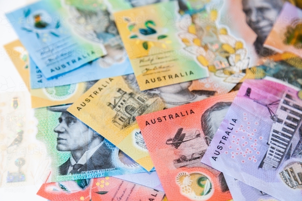 Pile Of Australian Dollar Notes