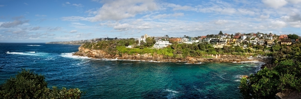 Scenic coastal views of Gordons Bay Sydney Panorama - Australian Stock Image