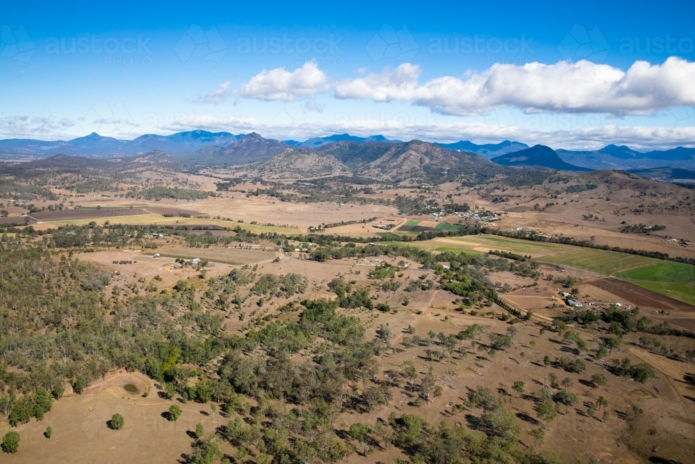 Scenic Rim Aerial View - Australian Stock Image
