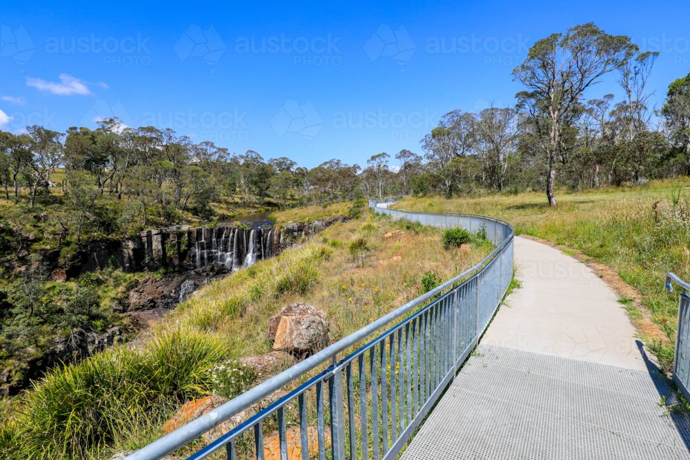 Scenic view of Ebor Falls and surrounding natural landscape in New South Wales, Australia. - Australian Stock Image