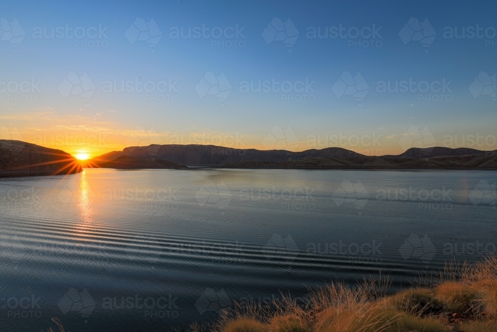 Scenic view of Lake Argyle - Australian Stock Image