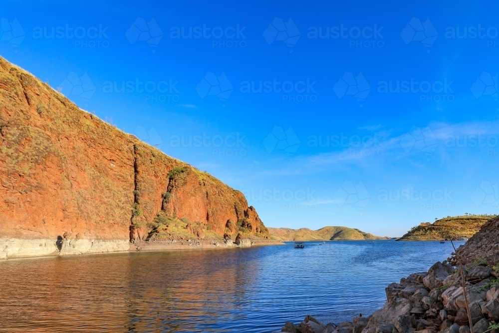 Scenic view of Lake Argyle : Austockphoto Scenic view of Lake Argyle - Australian Stock Image