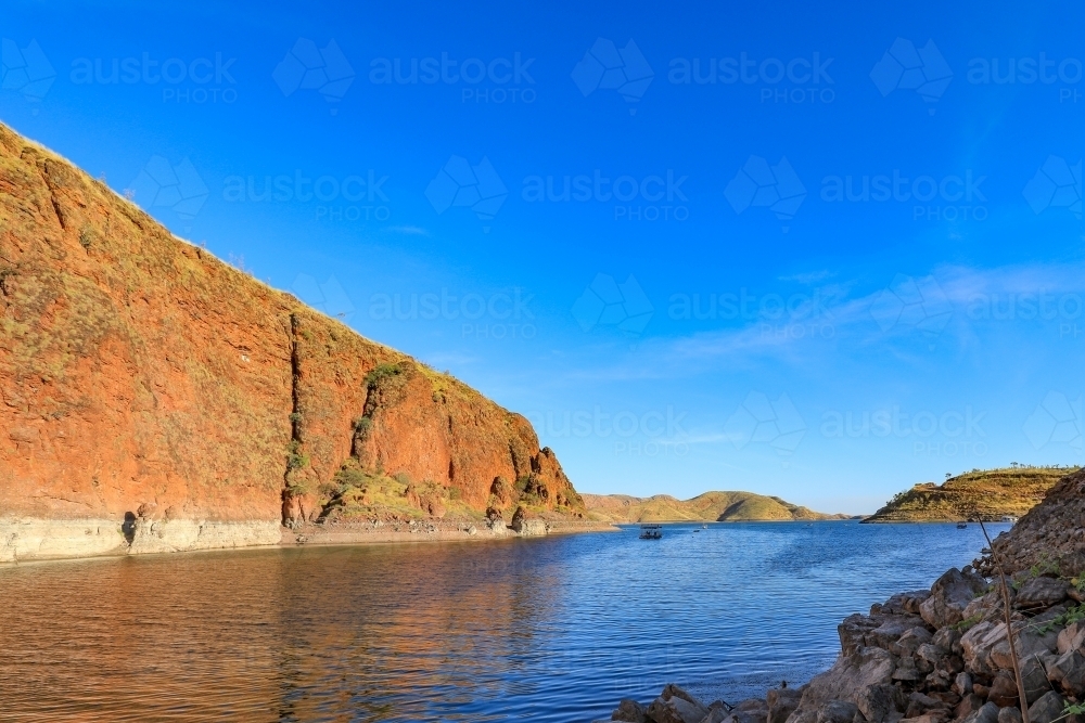 Scenic view of Lake Argyle - Australian Stock Image