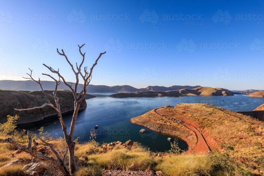 Scenic view of Lake Argyle - Australian Stock Image