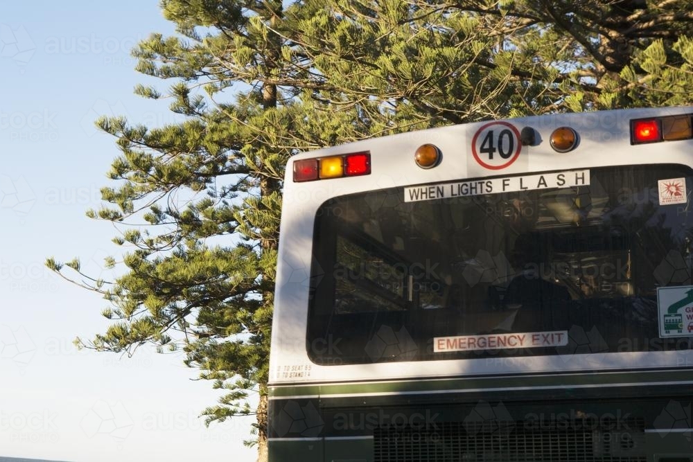 School bus from behind - Australian Stock Image