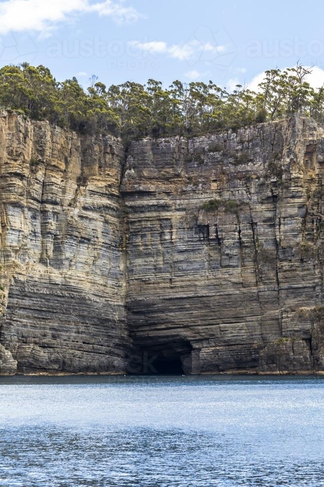 Sea Cliff and Cave - Australian Stock Image