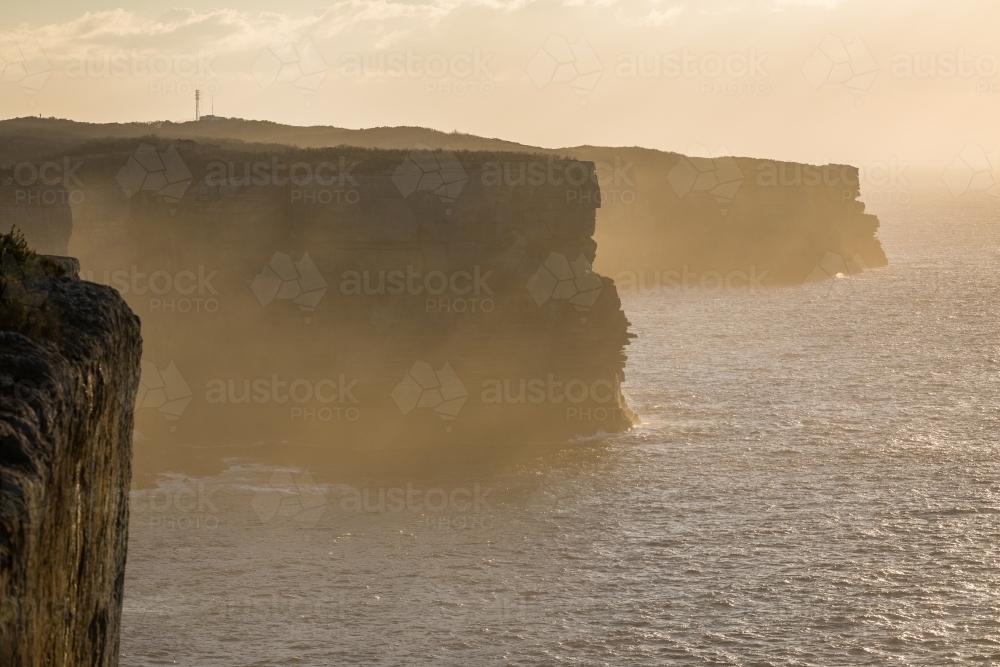 sea cliffs at sunrise - Australian Stock Image