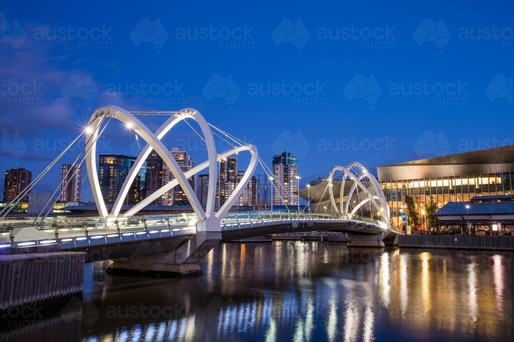 Seafarers Pedestrian Bridge Melbourne - Australian Stock Image