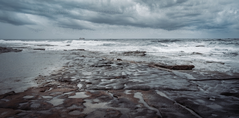 Seascape on a stormy day - Australian Stock Image