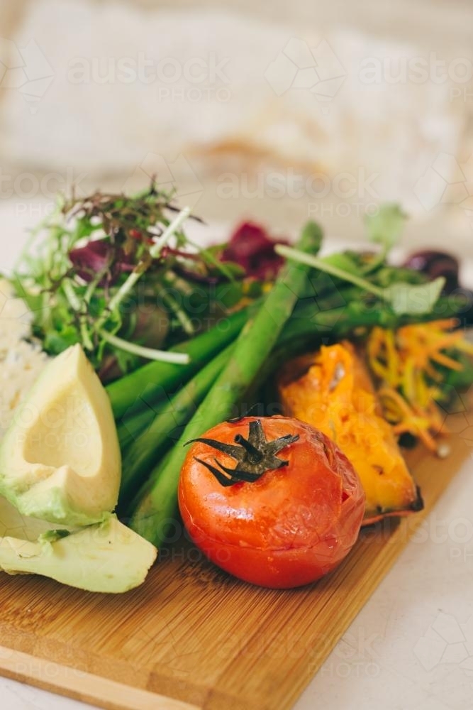 seasonal vegetable platter - Australian Stock Image