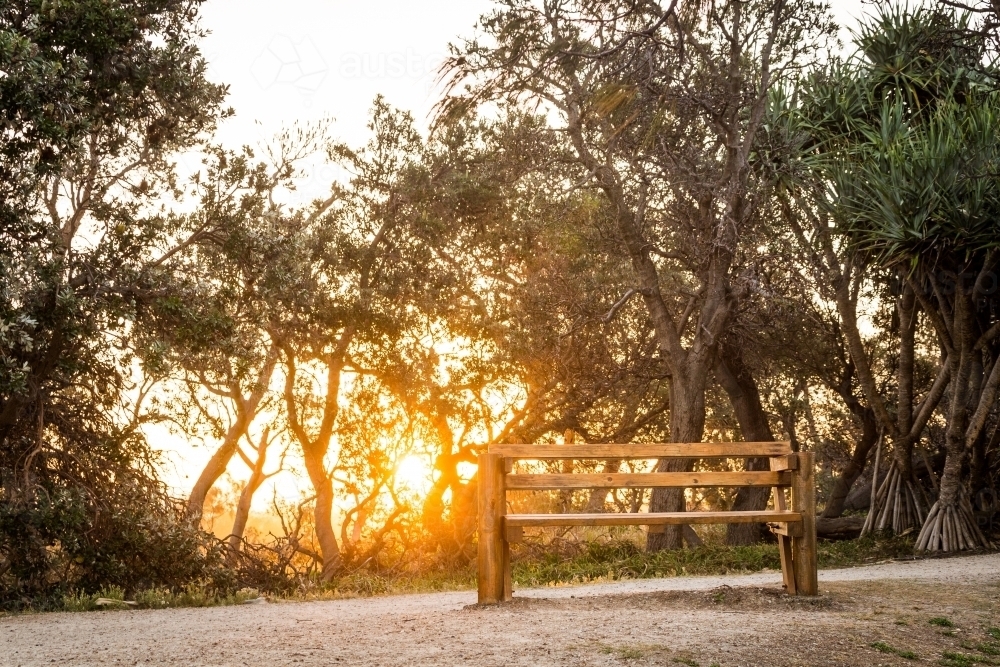 Seat by the ocean - Australian Stock Image