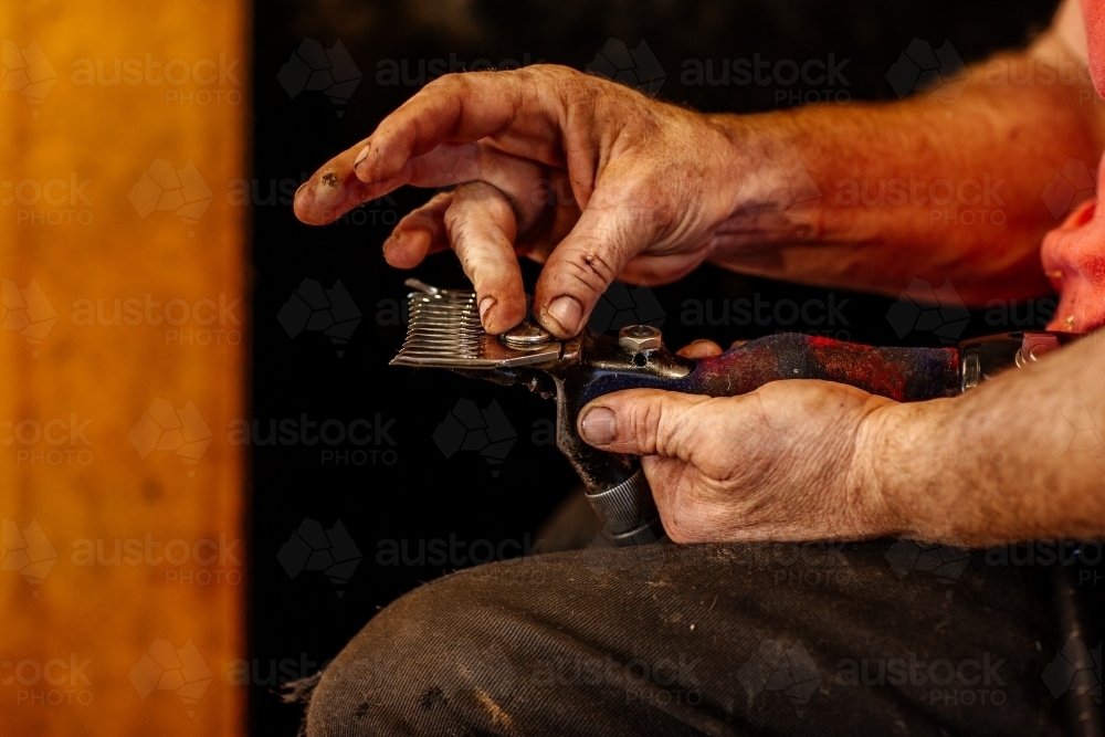 Shearers Hands - Australian Stock Image