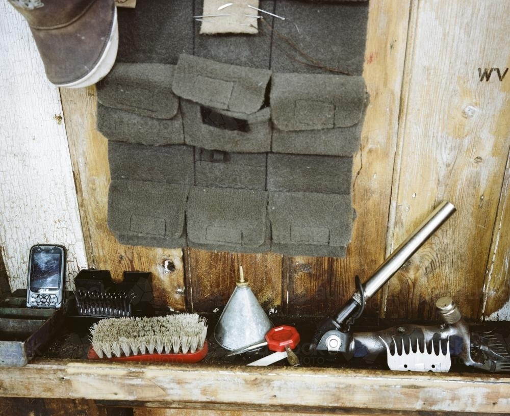 Shearing shed equipment detail - Australian Stock Image
