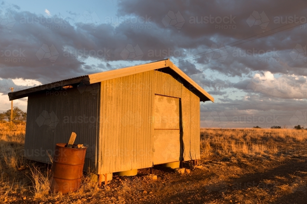 Shed on a farm - Australian Stock Image