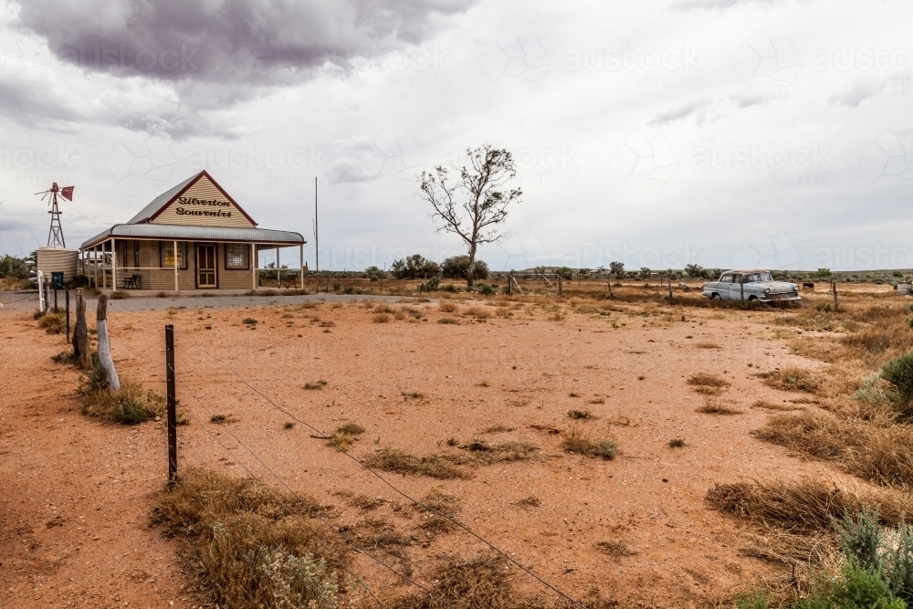 Shop in the middle of the desert - Australian Stock Image