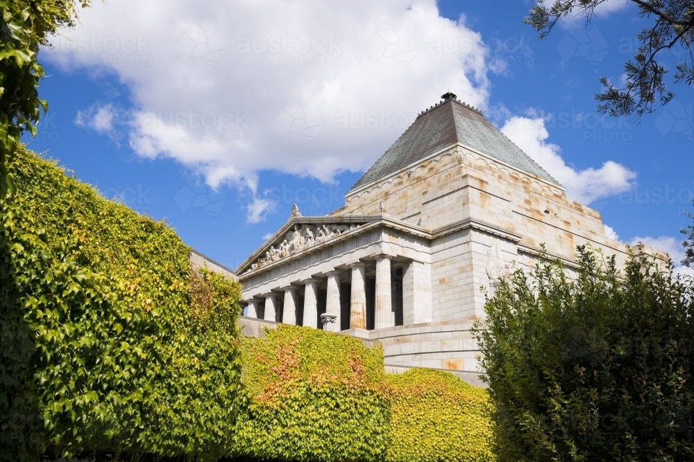 Shrine of Remebrance exterior in Melbourne - Australian Stock Image