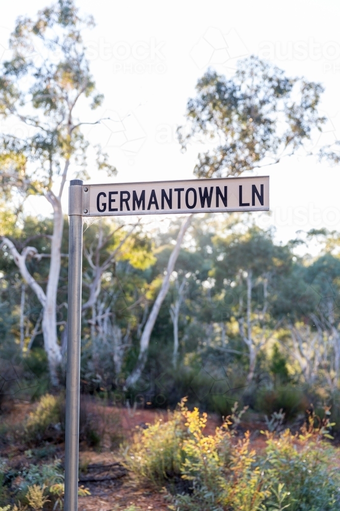 Sign at Historic town of Hillend - Australian Stock Image