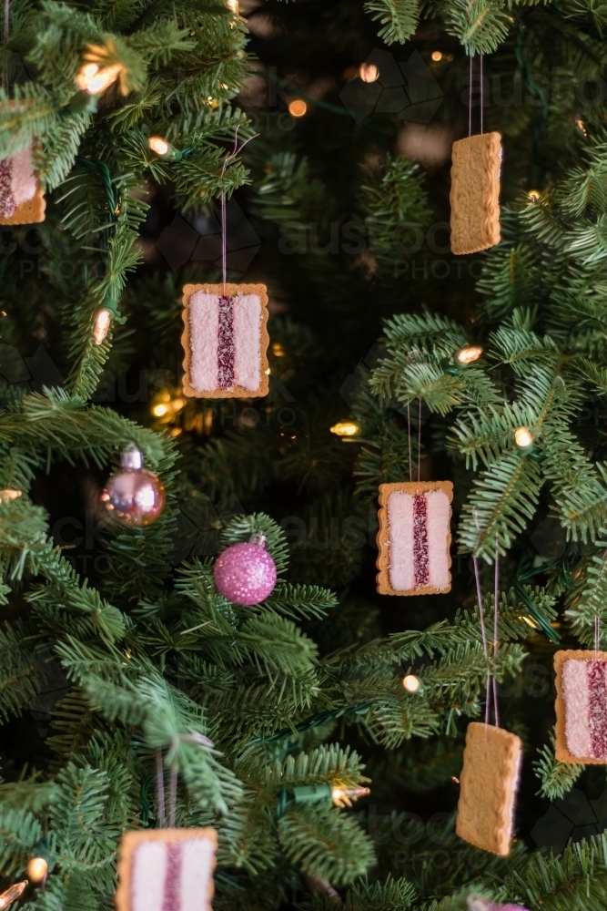 silly australian themed xmas tree - Australian Stock Image