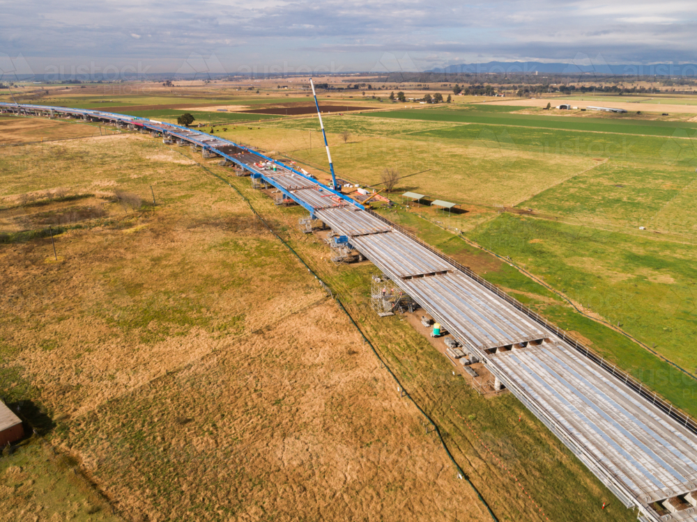 Image of Singleton Bypass under construction with crane working on ...