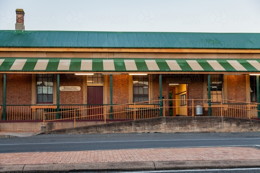 Singleton train station in small country town - Australian Stock Image