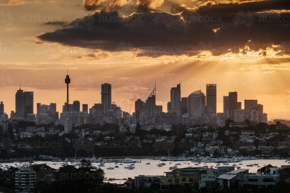 Skyline at sunset - Australian Stock Image