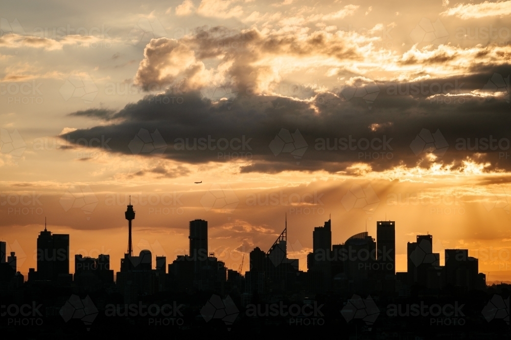 Skyline at sunset - Australian Stock Image