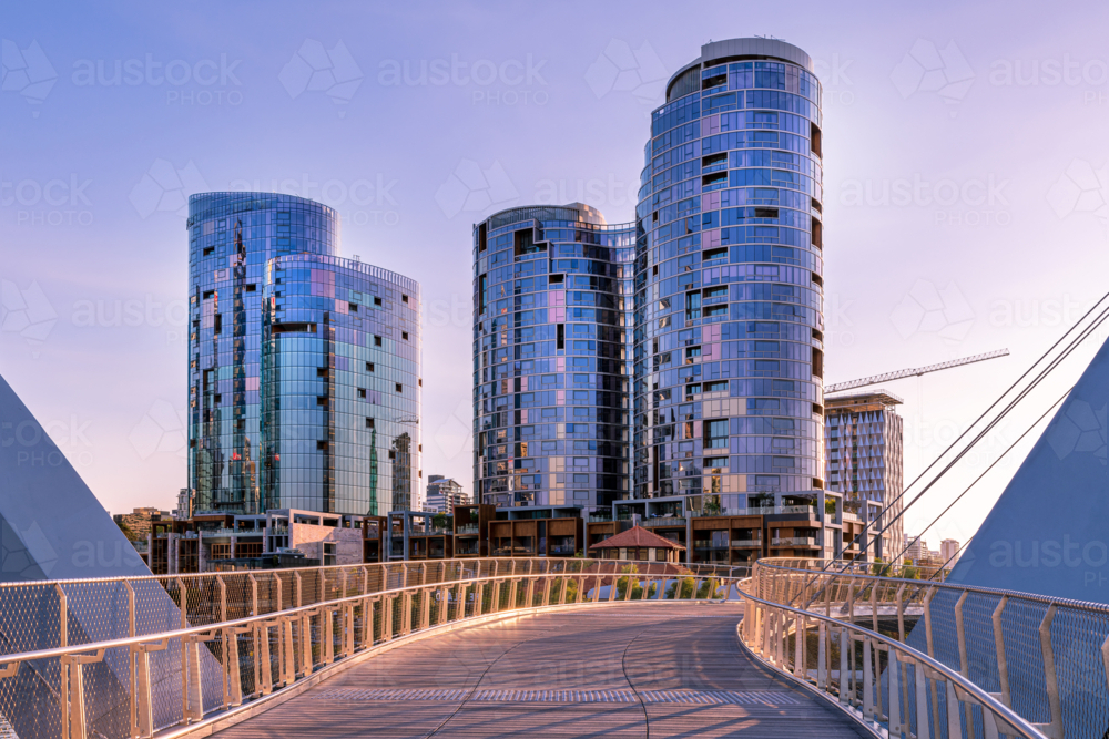Skyscrappers at elizabeth quay perth - Australian Stock Image