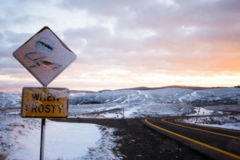 Slippery when frosty - Australian Stock Image