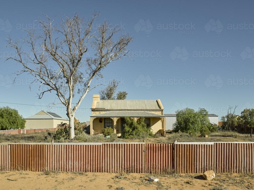 Small cottage in the outback - Australian Stock Image